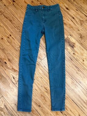 American Eagle Outfitters Teal High-Rise Jeggings